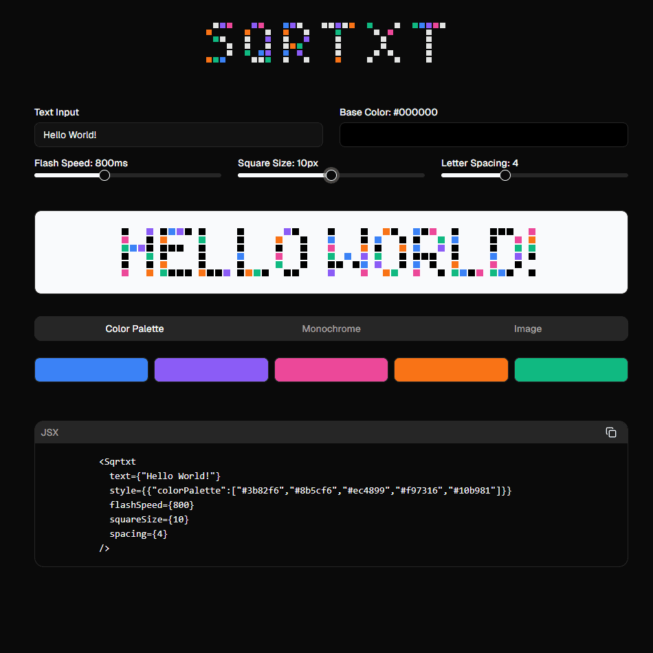 SQRTXT Project cover image